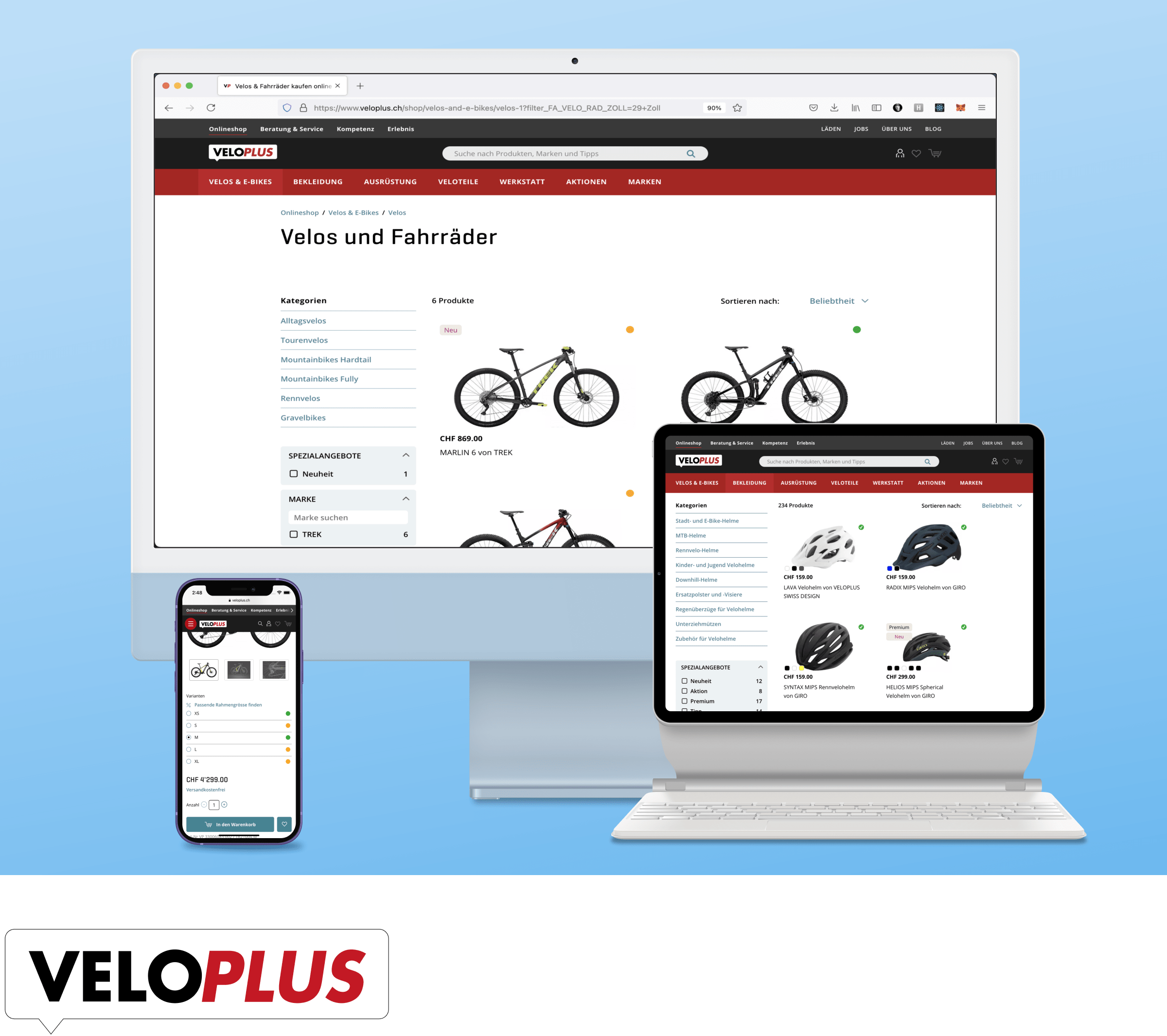 Veloplus Shop Screenshot